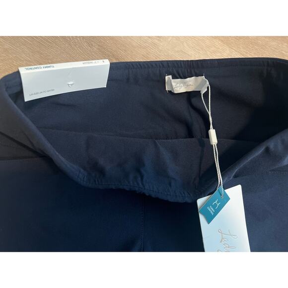 NWT Women's Lady Hagen 7" Inseam Pull On Tummy Control Navy Blue Shorts Size S - Picture 7 of 10